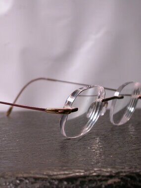 Silhouette Titan Frameless Pink and Gold Eyeglasses Made in Austria